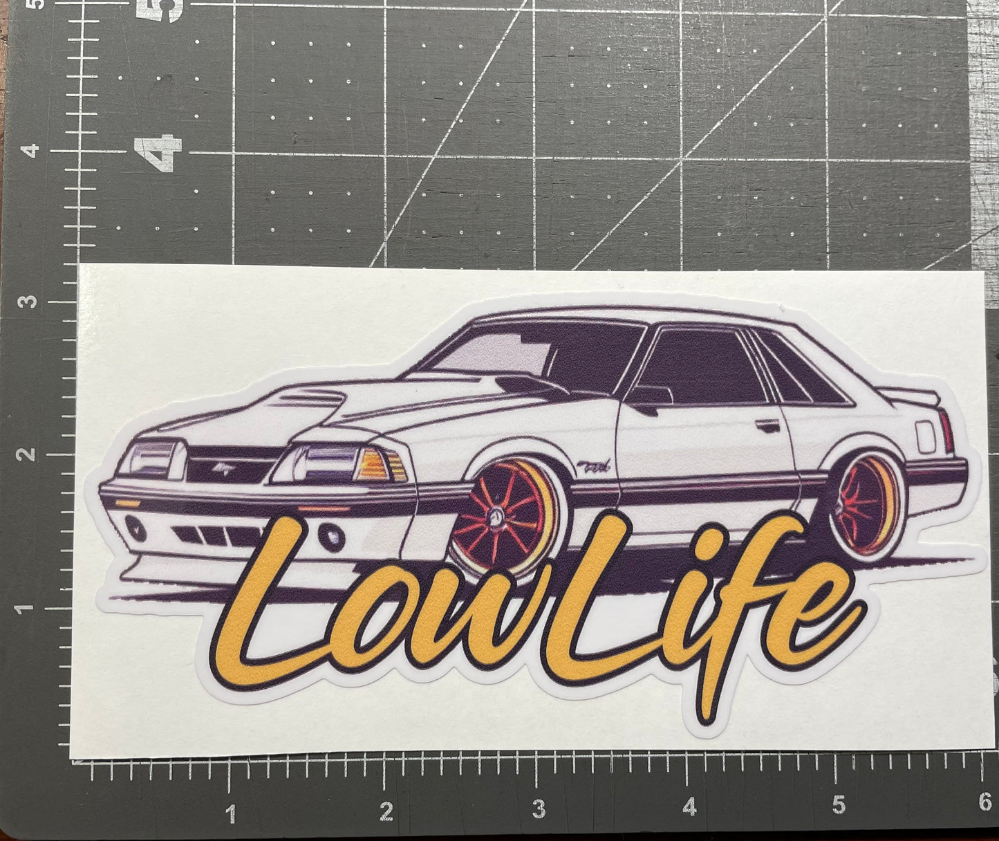 LowLife Designs low life Fox Body Ford Mustang decal / sticker