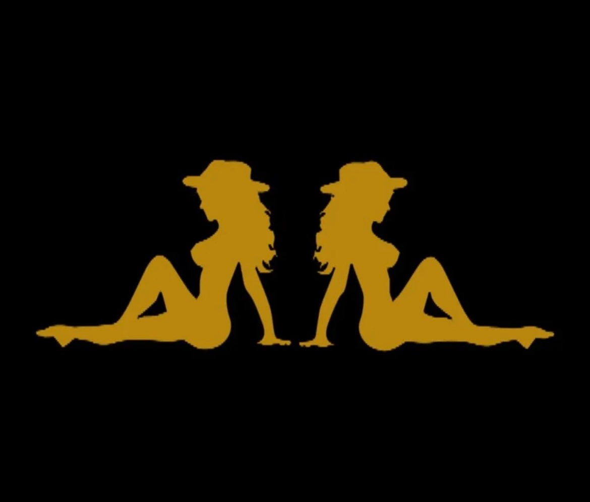 Cow Girl country mudflap Trucker Girls Decal / Sticker