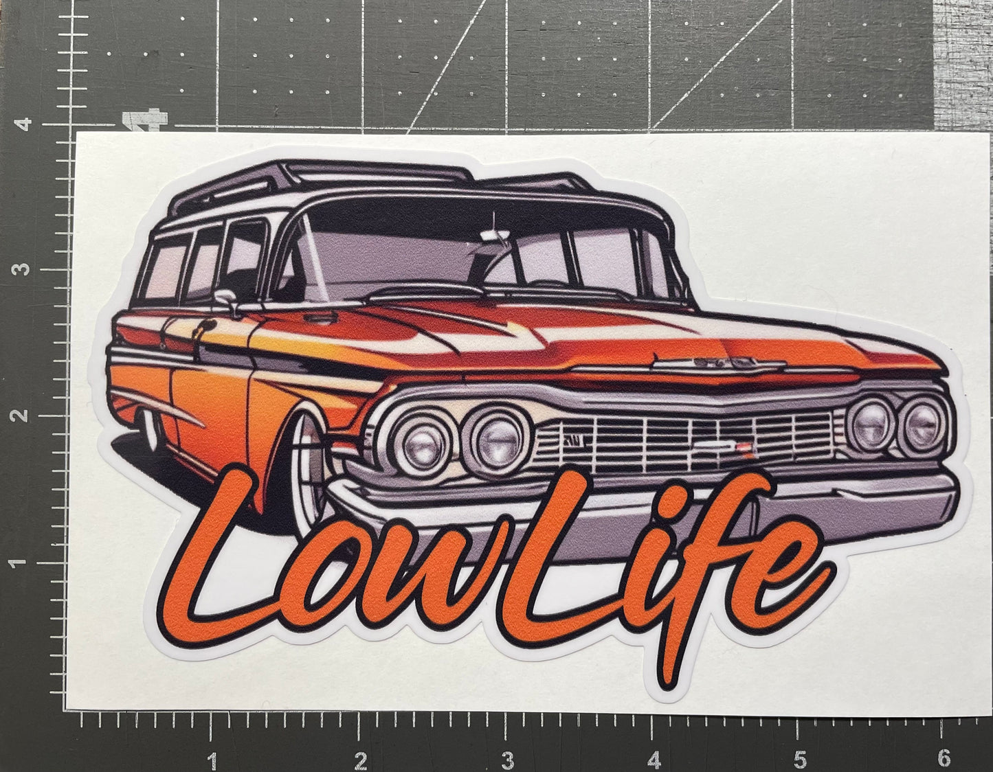 LowLife Designs low life 59 / 60 /61 / 62 Chevy Station Wagon decal / sticker