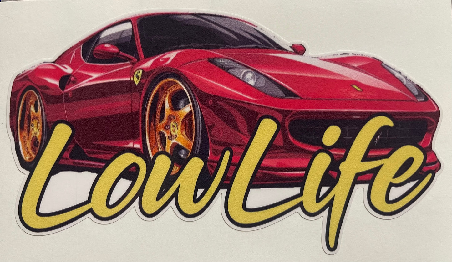 LowLife Designs low life Ferrari decal / sticker