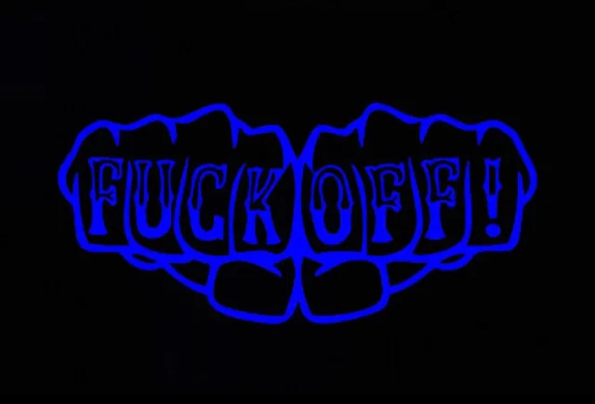 F*%k Off Fist F%*k-It Funny Decal