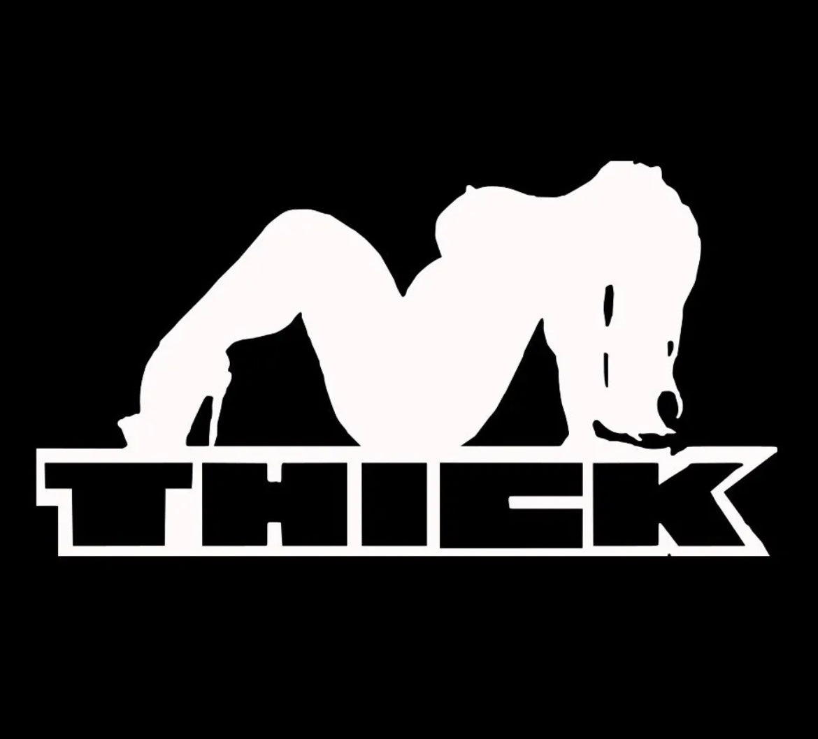 Thick Sexy Big mudflap Chick Vinyl Decal Sticker