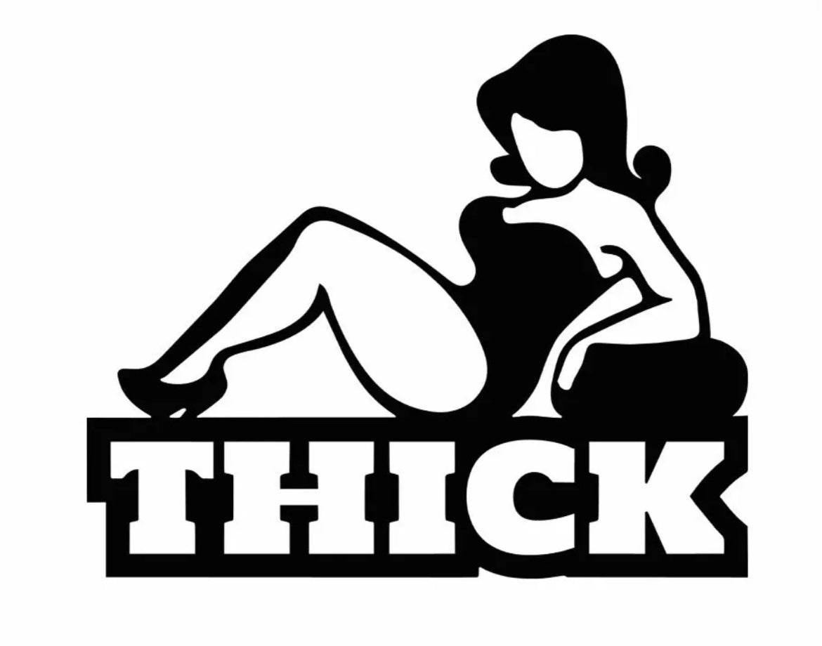 Thick Sexy Big mudflap Chick Vinyl Decal Sticker