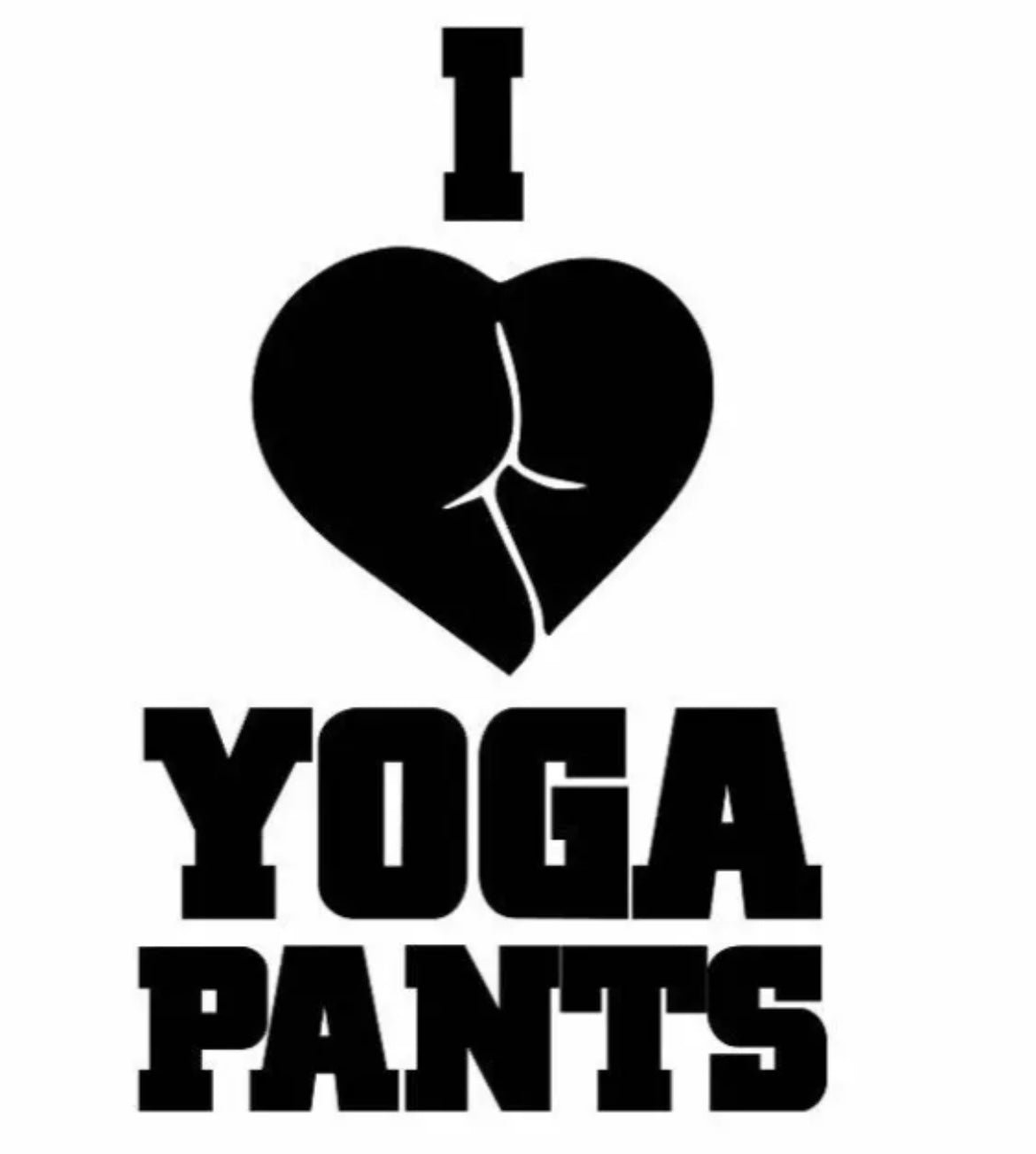 I Love Yoga Pants Decal / Sticker