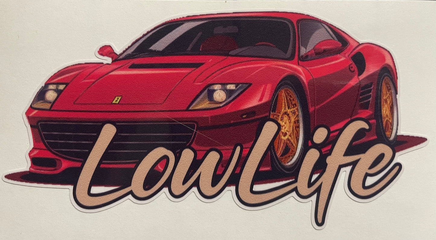 LowLife Designs low life Ferrari decal / sticker