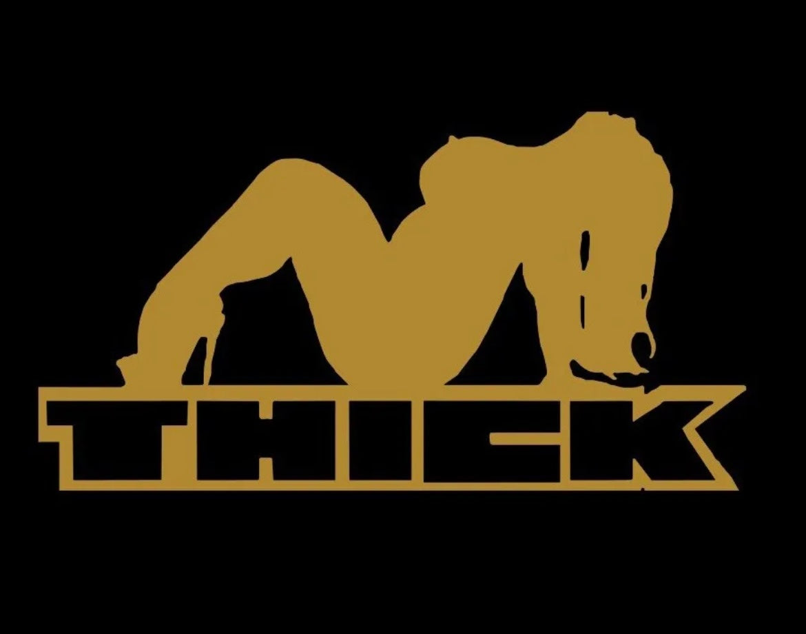 Thick Sexy Big mudflap Chick Vinyl Decal Sticker