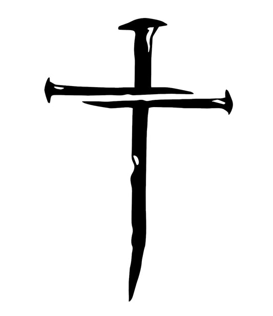 Nail Cross Jesus Christian Decal / Sticker