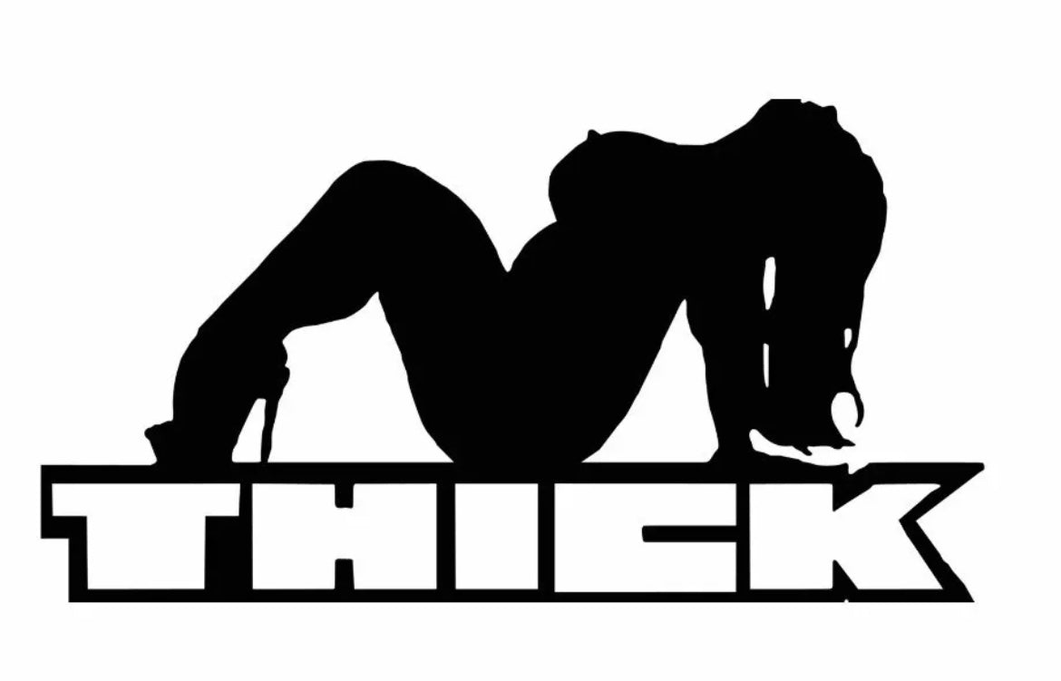 Thick Sexy Big mudflap Chick Vinyl Decal Sticker