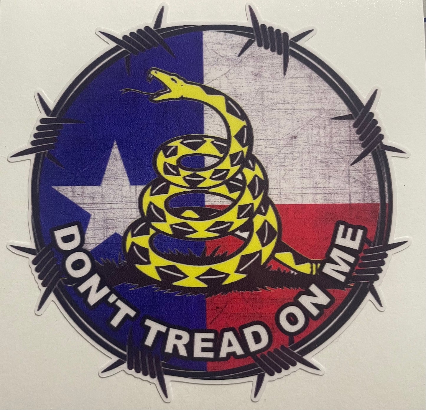 Don’t Tread On Me Texas Flag border invasion decal