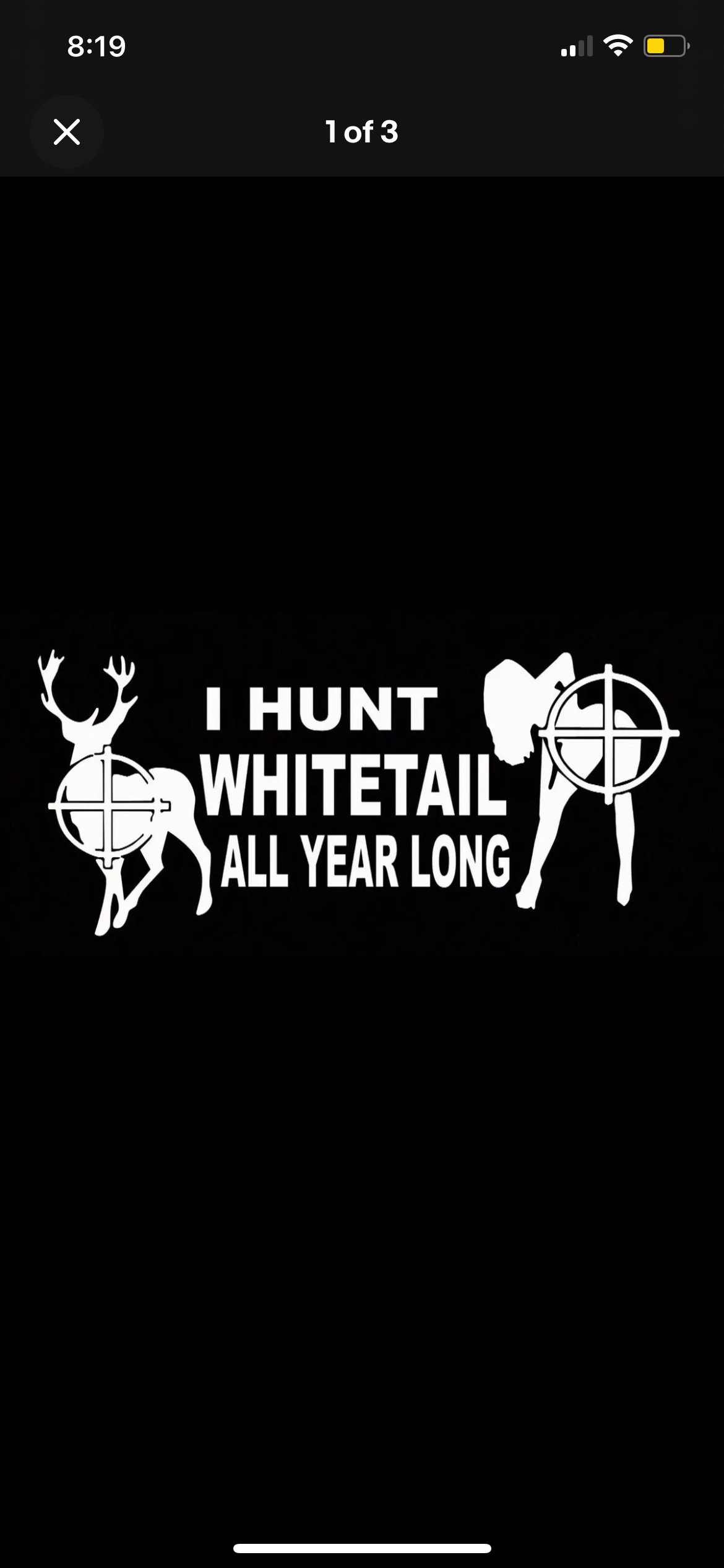 I Hunt Whitetail All Year Long Funny Decal / Sticker