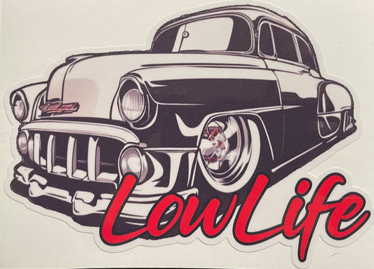 LowLife Designs low life 53 / 54 Chevy Car decal / sticker