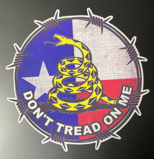 Don’t Tread On Me Texas Flag border invasion decal