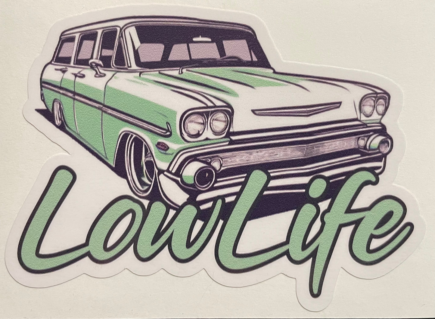 LowLife Designs low life Chevy Station Wagon decal / sticker