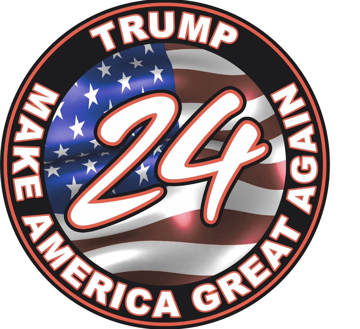 Pair Trump 2024 Make America Great Again election decal / sticker