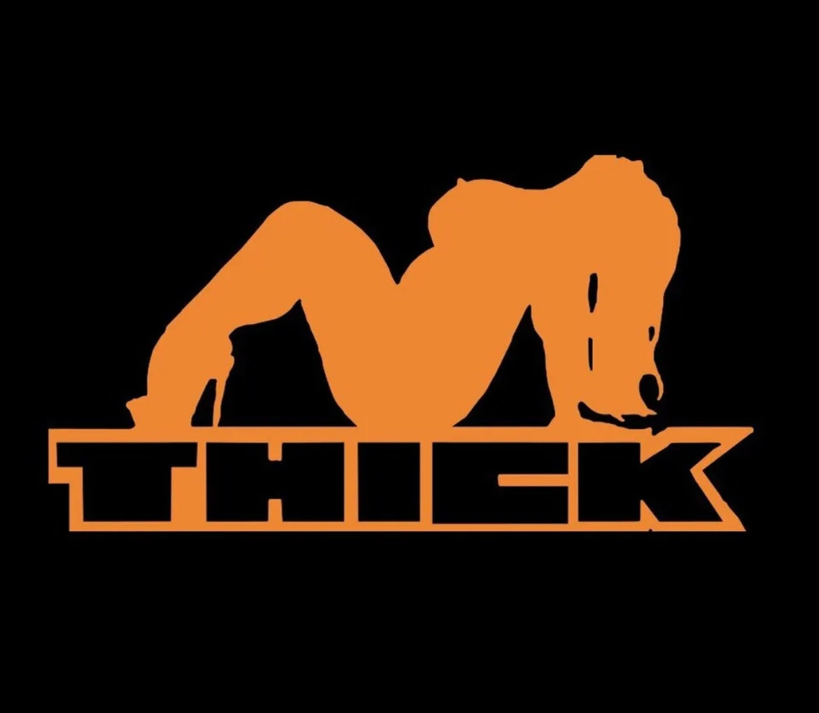 Thick Sexy Big mudflap Chick Vinyl Decal Sticker