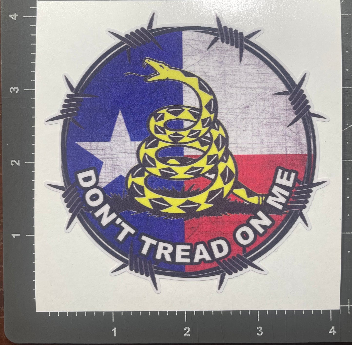 Don’t Tread On Me Texas Flag border invasion decal