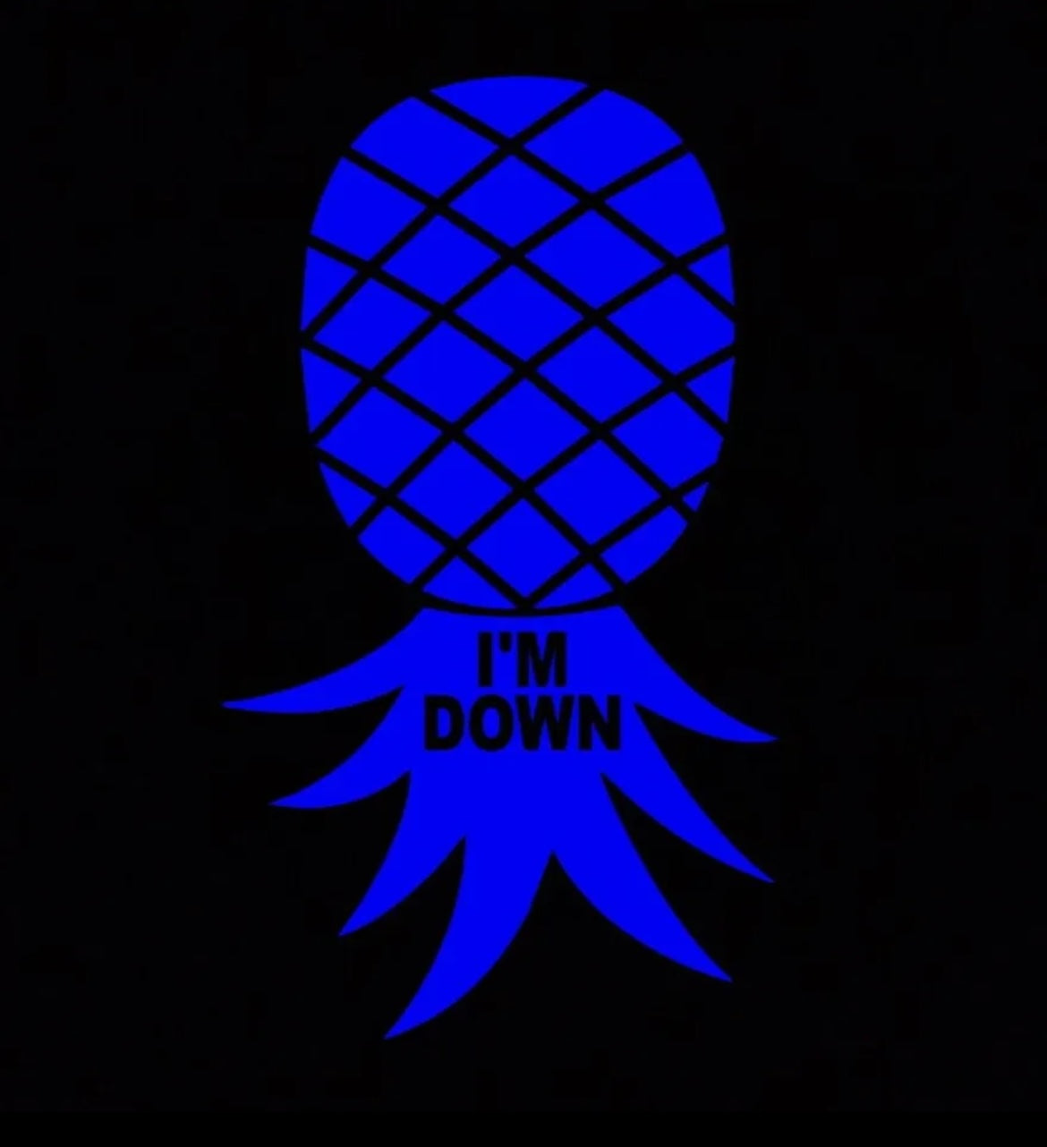 Upside down Pineapple Im Down Decal / Sticker