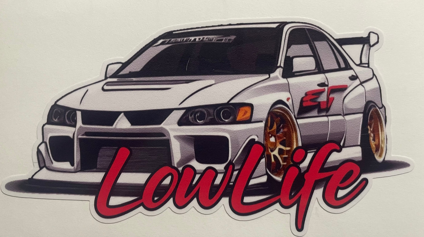 LowLife Designs low life Mitsubishi Evo Decal / Sticker