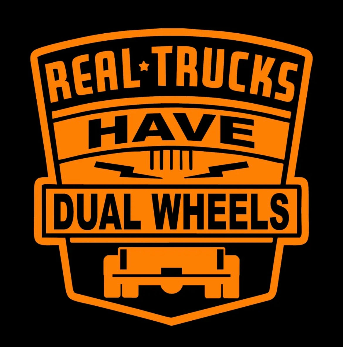 Real Trucks Have Dual Wheels Dually Truck Decal / Sticker