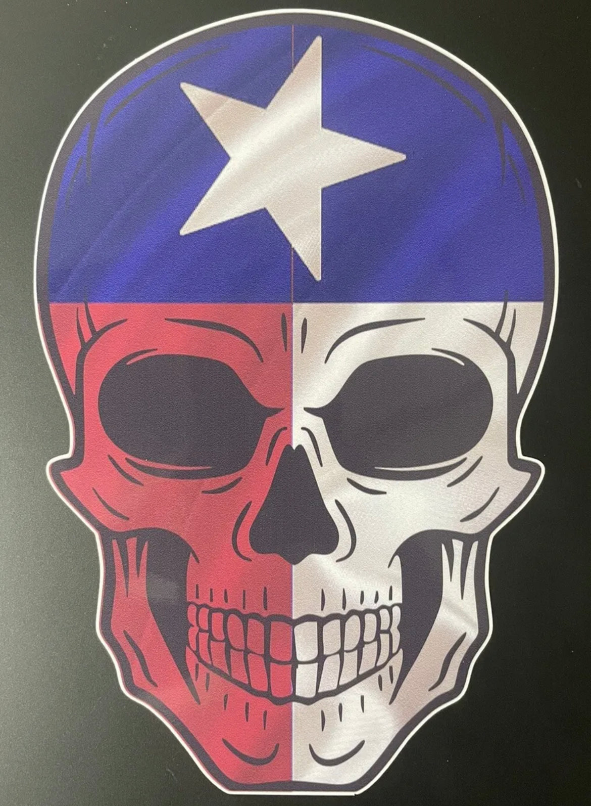 TEXAS STATE FLAG SKULL USA DECAL STICKER CAR TRUCK WINDOW PATRIOTIC TX TEXAN