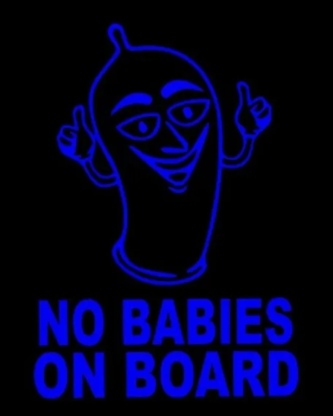 No Babies on Board vinyl decal sticker condom baby funny jdm car truck window