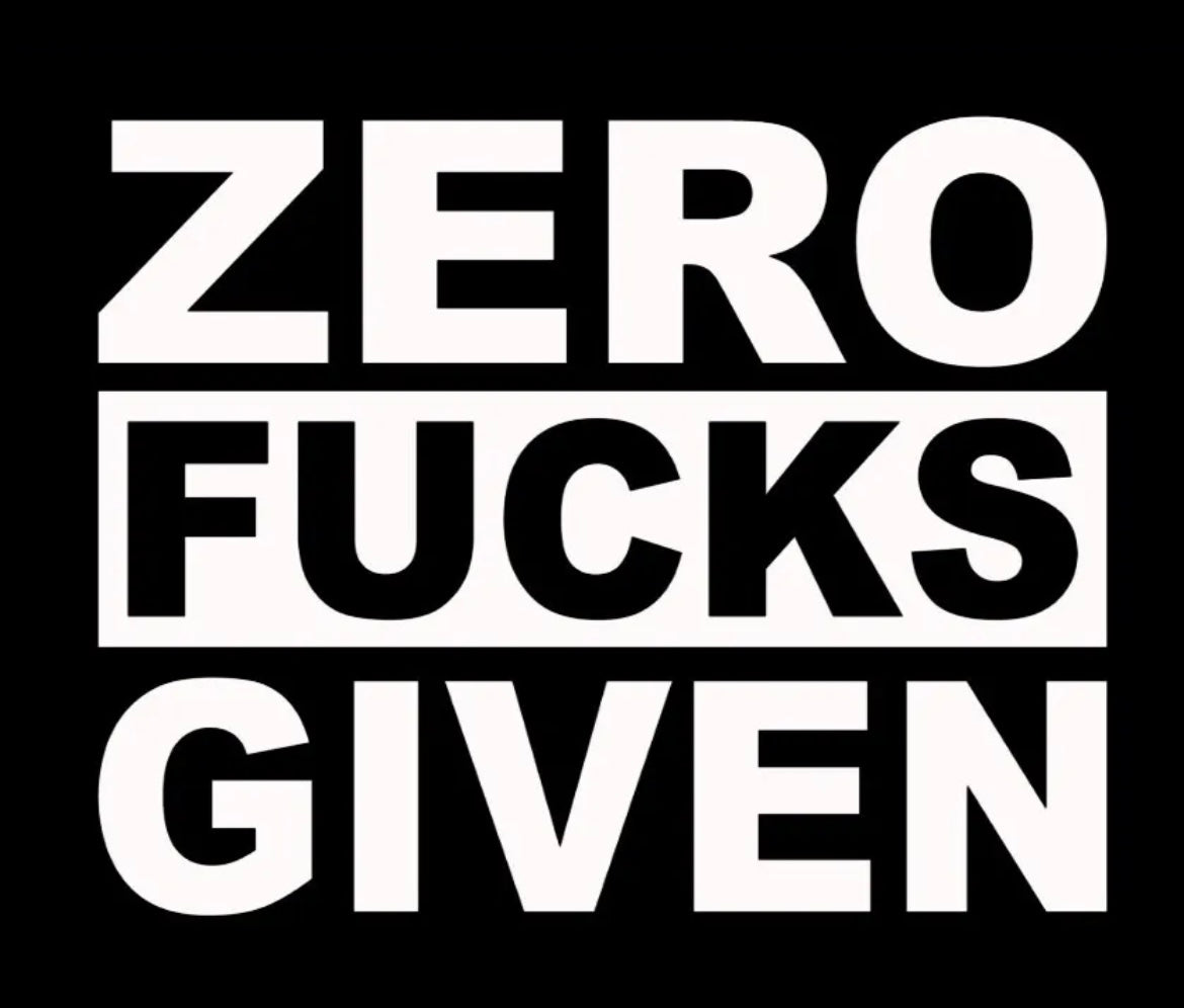 ZERO F@&KS GIVEN Decal / Sticker