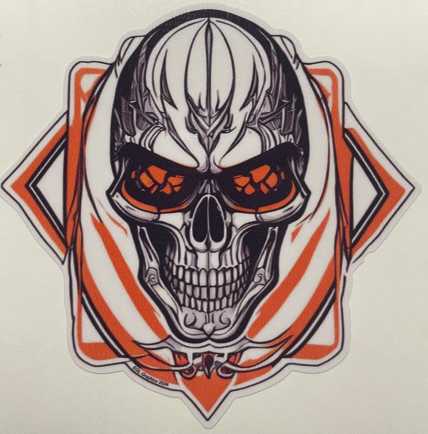 Tribal Evil Skull Decal / Sticker