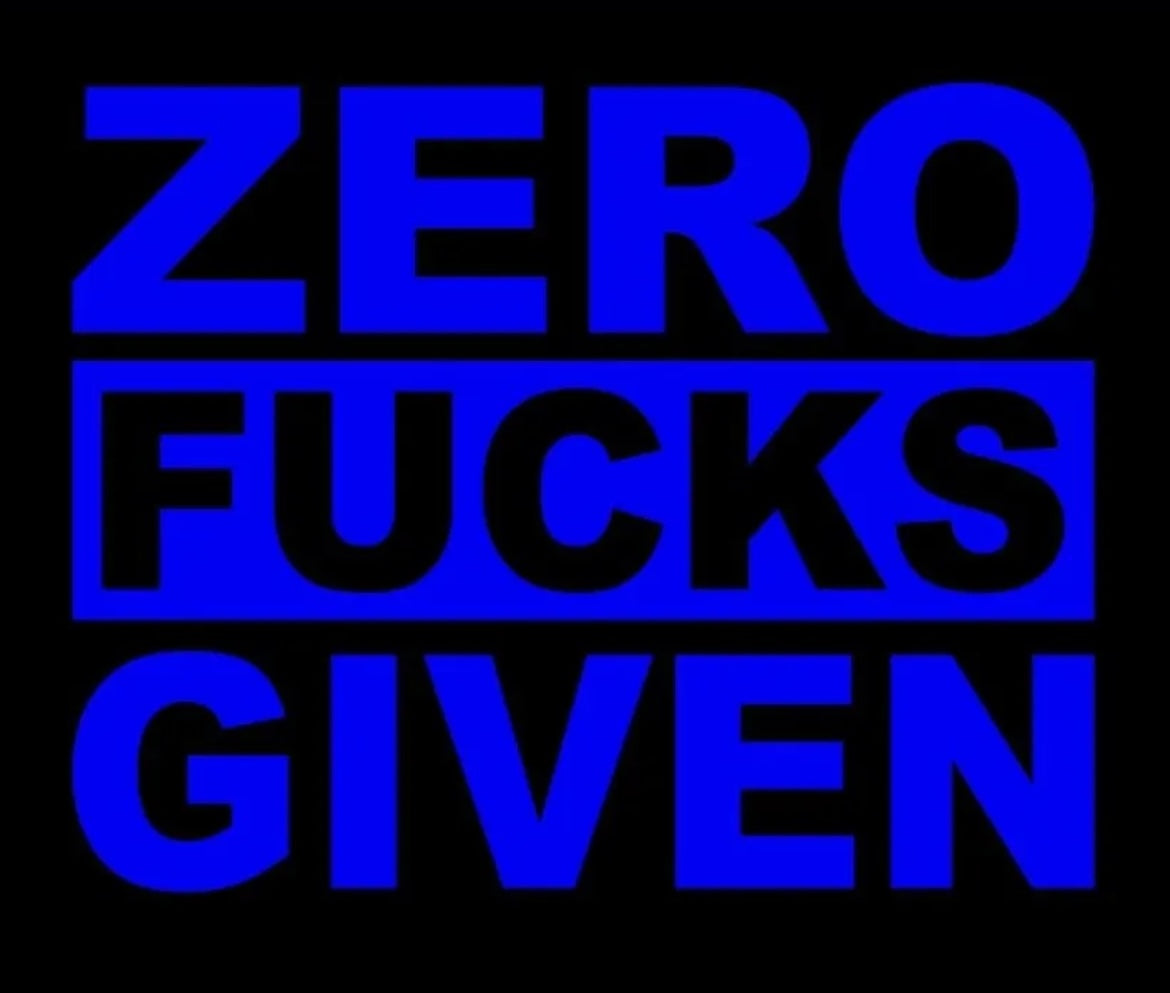 ZERO F@&KS GIVEN Decal / Sticker