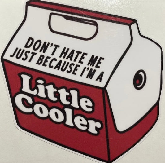 Don’t Hate Me Because I’m A Little Cooler Decal / Sticker